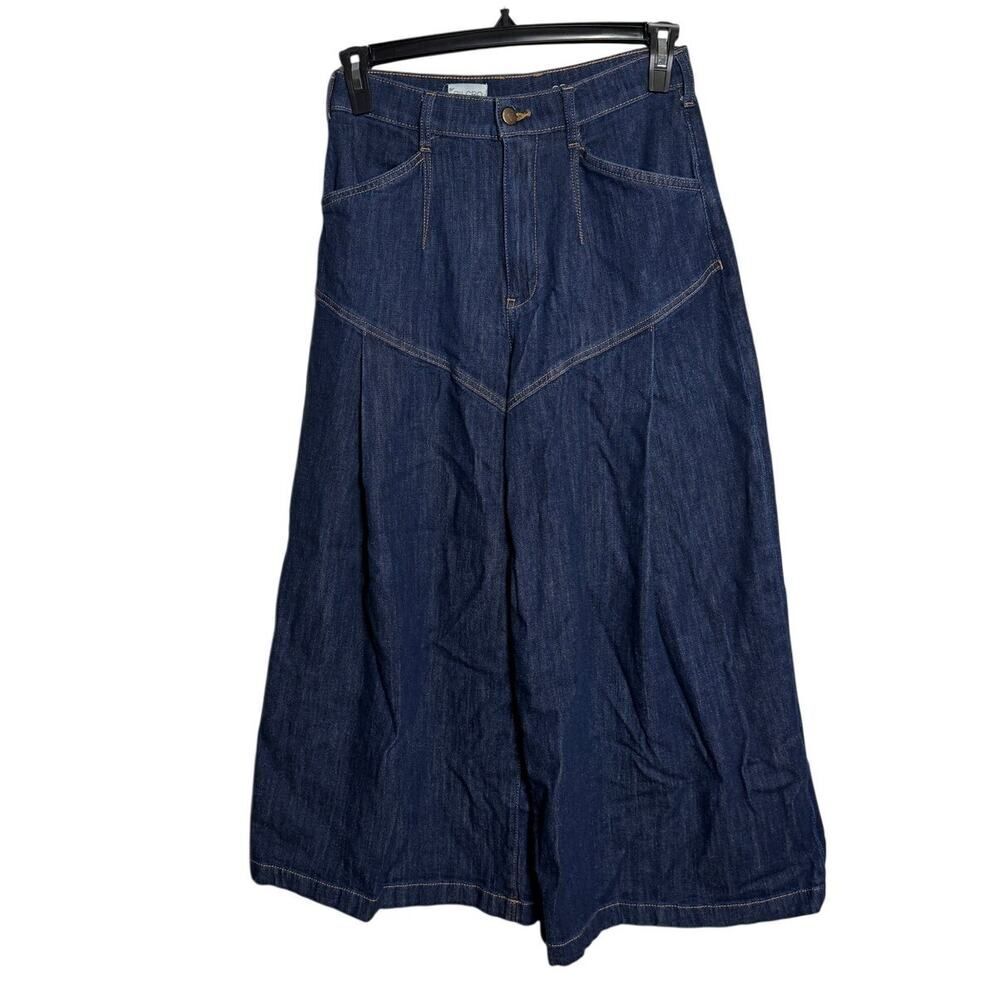Anthropologie Pilcro Seamed Flounce High-Rise Wide Leg Jeans Women’s Sz. 29 - Picture 4 of 6